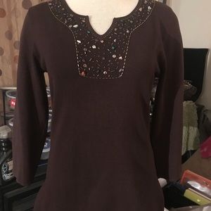 John Paul Richard 3/4 sleeve sweater